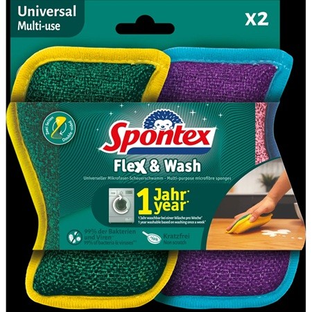 Houbičky na nádobí Novinka Flex & Wash 2ks - Drogerie Kuchyň Houbičky